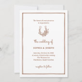 Invitation Fer à cheval floral | Mariage occidental chic mini (Devant)