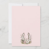 Invitation Fer à cheval floral rustique Bachelorette Party ro (Dos)