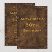 Invitation Fer à effet encadré Garçons Anniversaire à double  (Devant / Derrière)