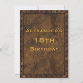 Invitation Fer encadré Effet Garçons Anniversaire Double Côté (Devant)