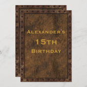 Invitation Fer encadré Effet Garçons Anniversaire Double Côté (Devant / Derrière)