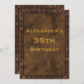 Invitation Fer encadré Effet Garçons Anniversaire Double Côté (Devant / Derrière)