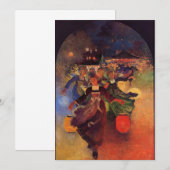 Invitation Ferdinand du Puigaudeau - Filles bretonnes aux pin (Devant / Derrière)