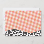 Invitation Ferme Barnyard Animaux Red Boy Baby shower (Dos)