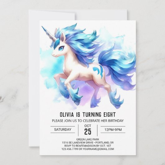 Invitation Ferme Cheval Editable Anniversaire (Devant)