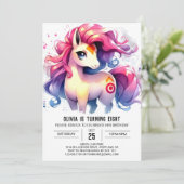 Invitation Ferme Cheval Editable Anniversaire (Debout devant)