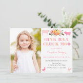 Invitation Ferme citrouille ou la mouture Zoo Fille fête d'an (Debout devant)