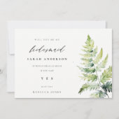 Invitation Ferme d'aquarelle verte Folin Bridesmaid (Devant)