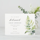 Invitation Ferme d'aquarelle verte Folin Bridesmaid (Debout devant)