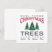 INVITATION FERME D'ARBRES DE NOËL (Devant / Derrière)