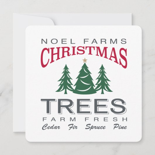 INVITATION FERME D'ARBRES DE NOËL (Devant)