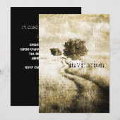 Invitation Ferme d'automne rurale Chêne de chêne de l'ouest (Devant / Derrière)