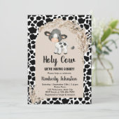 Invitation Ferme de baby shower de saintes vaches neutre de g (Debout devant)