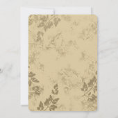 Invitation Ferme de campagne en or antique 50e anniversaire d (Dos)