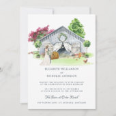 Invitation Ferme de campagne rustique | Mariage élégant de gr (Devant)