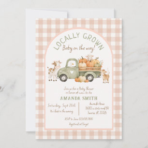 Invitation Ferme de citrouilles Baby Shower