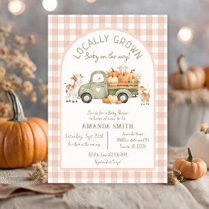 Invitation Ferme de citrouilles Baby Shower