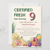 Invitation Ferme de Fruits Certifiés Frais 9e Anniversaire (Devant)