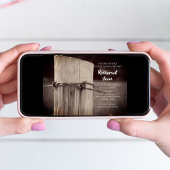 Invitation Ferme de la clôture rurale Restaurant Grand Ouvert