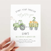 Invitation Ferme de tracteurs verts Anniversaire Toute fête d