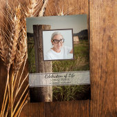 Invitation Ferme en bois de clôture Fête de la vie