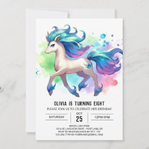 Invitation Ferme en ligne Cheval Anniversaire