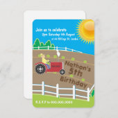 Invitation Ferme ensoleillée (Devant / Derrière)