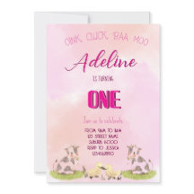 Invitation ferme fille ONE