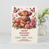 Invitation Ferme Florale Sainte Vache Highland 1er anniversai (Debout devant)