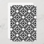 INVITATION FERME MODERNE CARRELAGE NOIR ET BLANC (Devant / Derrière)