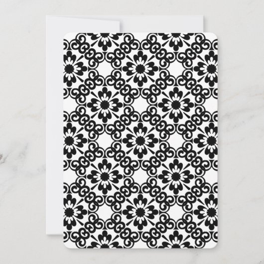 INVITATION FERME MODERNE CARRELAGE NOIR ET BLANC (Devant)