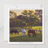 Invitation Ferme pittoresque d'embarquement pour chevaux avec (Devant)