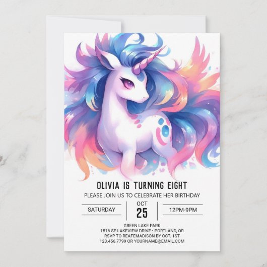Invitation Ferme Printable Cheval Anniversaire (Devant)