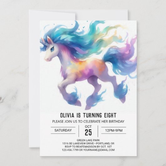 Invitation Ferme Printable Cheval Anniversaire (Devant)