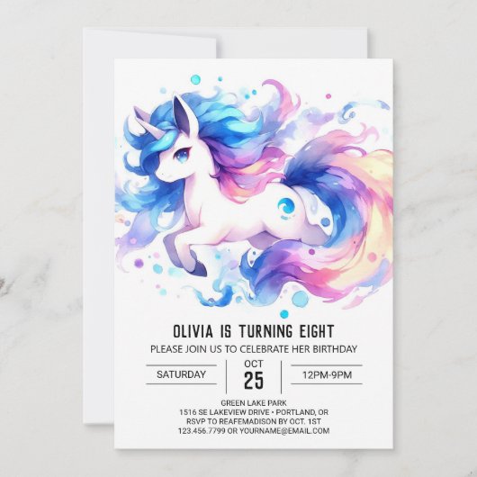 Invitation Ferme Printable Cheval Anniversaire (Devant)