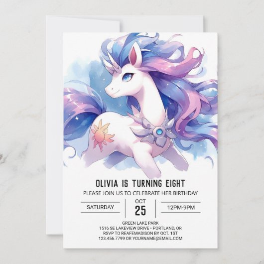 Invitation Ferme Printable Cheval Anniversaire (Devant)