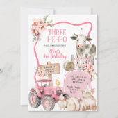 Invitation Ferme Rose 3e Anniversaire (Devant)