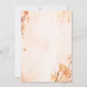 Invitation Ferme Rose Bleu Chute Fille Citrouille Genre Révél (Dos)