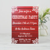 Invitation Ferme rustique Agritourisme Farmhouse Noël Dîner (Debout devant)