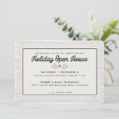Invitation Ferme Rustique Dentelle Noël Fêtes (Debout devant)