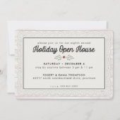 Invitation Ferme Rustique Dentelle Noël Fêtes (Devant)