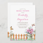 Invitation Ferme rustique | Fête des mariées Garden Peony (Devant / Derrière)