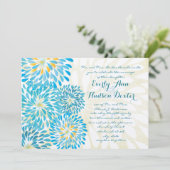 Invitation Ferme Rustique Floral Chrysanthemum Mariage (Debout devant)