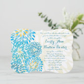 Invitation Ferme Rustique Floral Chrysanthemum Mariage (Debout devant)