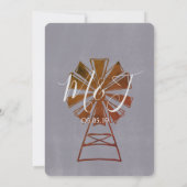 Invitation Ferme Rustique Mariage Windmill Pierre (Dos)