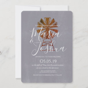 Invitation Ferme Rustique Mariage Windmill Pierre