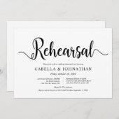 Invitation Ferme rustique moderne, répétition Mariage et dîne (Devant / Derrière)