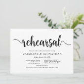 Invitation Ferme rustique moderne, répétition Mariage et dîne (Debout devant)