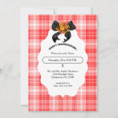 Invitation Ferme Rustique Plaid de fête de Thanksgiving d'aut (Devant)