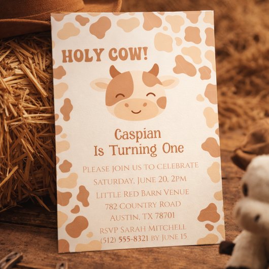 Invitation Ferme Sainte Vache Impression de Vache Animal de F